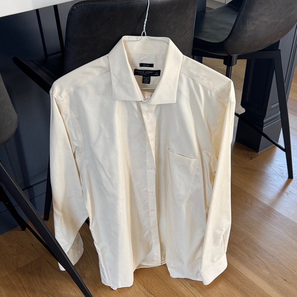 Men’s cream dress shirt
